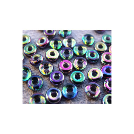 Perle en verre de Bohème O Bead® Crystal Magic Blue 2X4mm (X5gr)