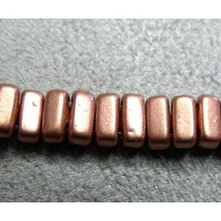 Perles Bricks 3X6mm Matte Metallic Copper (X50 Perles) 