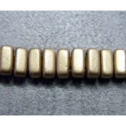 Perles Bricks 3X6mm Matte Metallic Flax (X50 Perles)