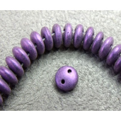 Perles Lentilles 6mm Metallic Suede Purple (X 50perles)