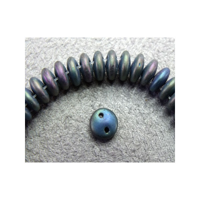Perles Lentilles 6mm Matte Irisé Green (X 50perles) Perles Lentilles 6mm Matte Irisé Green (X 50perles)