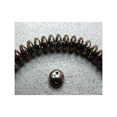 Perles Lentilles 6mm Irisé Brown (X 50perles) Perles Lentilles 6mm Irisé Brown (X 50perles)