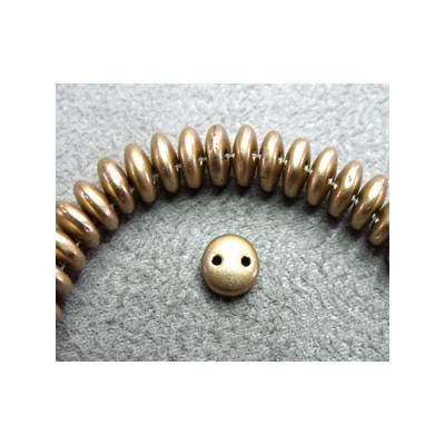 Perles Lentilles 6mm Matte Metallic Flax (X 50perles) Perles Lentilles 6mm Matte Metallic Flax (X 50perles)