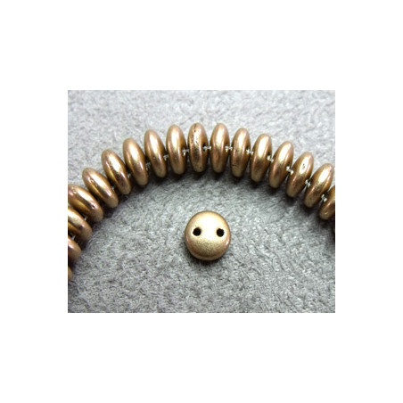 Perles Lentilles 6mm Matte Metallic Flax (X 50perles)