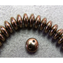 Perles Lentilles 6mm Bronze (X 50 perles) 