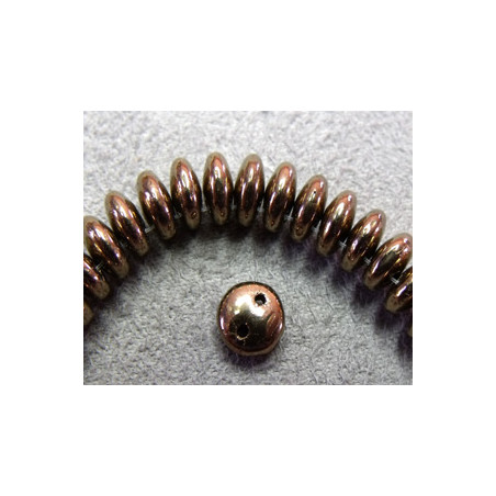 Perles Lentilles 6mm Bronze (X 50 perles) 