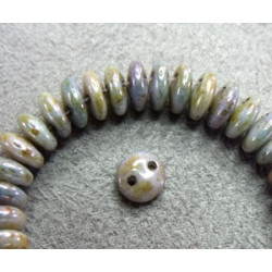 Perles Lentilles 6mm Opaque - Luster Green (X 50 perles) 