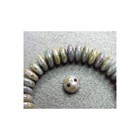 Perles Lentilles 6mm Opaque - Luster Green (X 50 perles) 