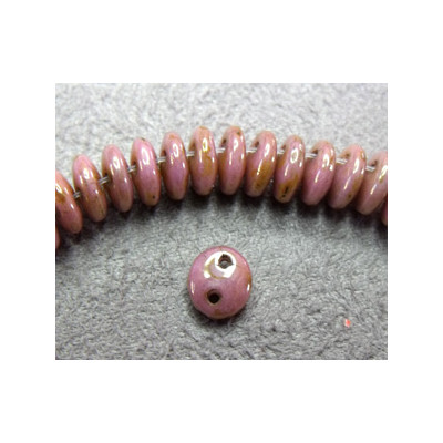 Perles Lentilles 6mm Opaque - Luster Rose Gold Topaz (X 50 perles) 