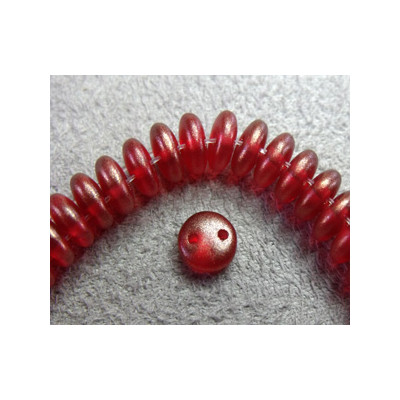 Perles Lentilles 6mm Halo Cardinal (X 50perles) Perles Lentilles 6mm Halo Cardinal (X 50perles)