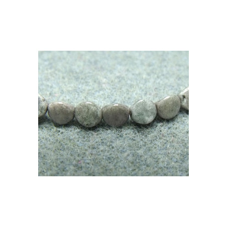 Perles Pinch 5X3mm Chalkwhite Grey Luster (X50) 