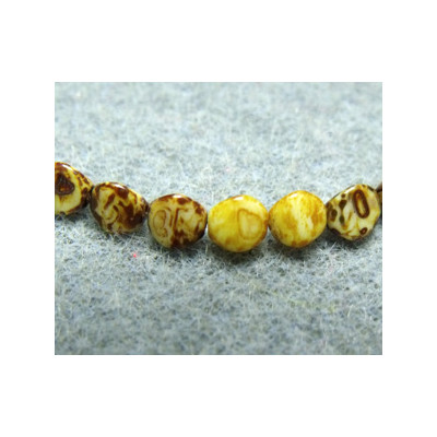 Perles Pinch 5X3mm Dark Travertin (X50) Perles Pinch 5X3mm Dark Travertin (X50)