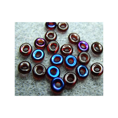 Perle en verre de Bohème O Bead® Red Azuro 4x2mm (X 5gr)