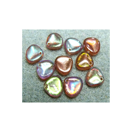 Perle Pétale Crystal Orange Rainbow 8X7mm (X50)