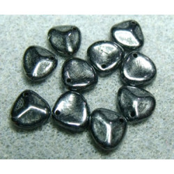 Perle Pétale Jet hématite 8X7mm (X50) 