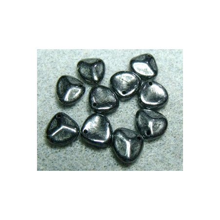 Perle Pétale Jet hématite 8X7mm (X50) 