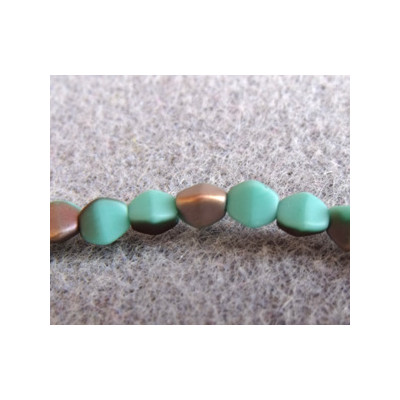 Perles Pinch 5X3mm Matte Apollo Turquoise (X50)