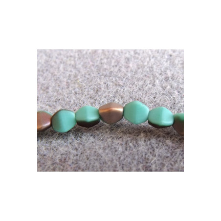 Perles Pinch 5X3mm Matte Apollo Turquoise (X50)