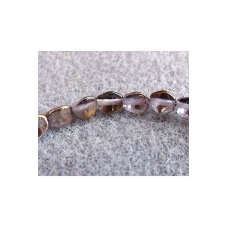 Perles Pinch 5X3mm Light Amethyst Luster-Light Copper Amethyst (X50)