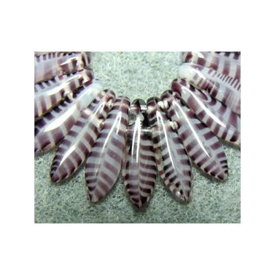 Dagues 2 trous 5X16mm Amethyst-White (X20) Dagues 2 trous 5X16mm Amethyst-White (X20)