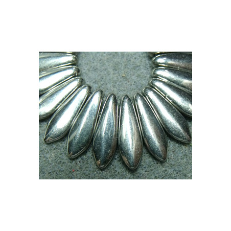 Dagues 2 trous 5X16mm Silver (X20)