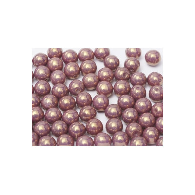 Perle en verre de Bohême 6mm Chalkwhite Véga Luster (x25) 