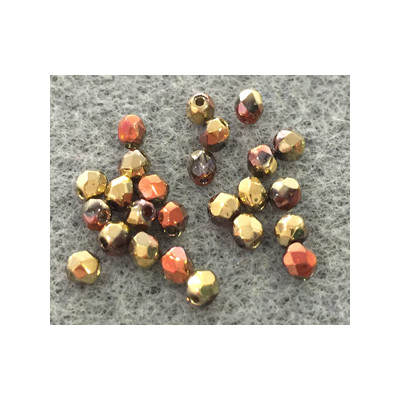 Facettes de Bohême 3mm California Gold Rush (x50)