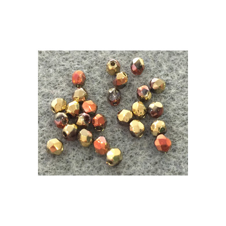 Facettes de Bohême 3mm California Gold Rush (x50)