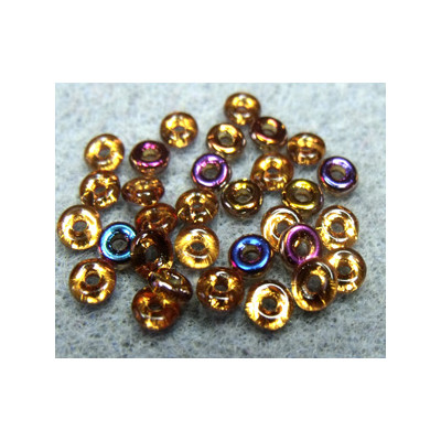 Perle en verre de Bohème O Bead® Topaz Sliperit 4x2mm (X 5gr)