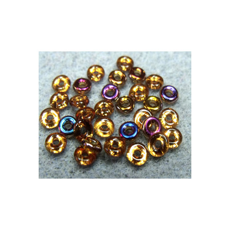 Perle en verre de Bohème O Bead® Topaz Sliperit 4x2mm (X 5gr)