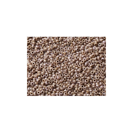 R15-0402/15895 Rocailles 15/0 White Opaque Lila Gold Luster (x10gr) 