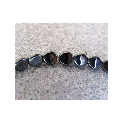 Perles Pinch 5X3mm Hématite (X50) Perles Pinch 5X3mm Hématite (X50)