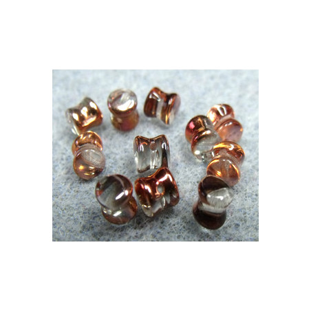 Perle en verre Tchèque "Pellet" 4x6mm Crystal Sliperit 4X6mm (X50) 