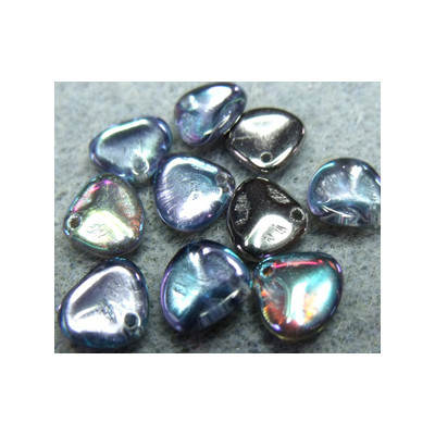 Perle Pétale Crystal Graphite Rainbow 8X7mm (X50) 