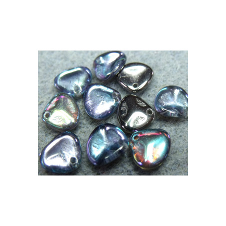 Perle Pétale Crystal Graphite Rainbow 8X7mm (X50) 