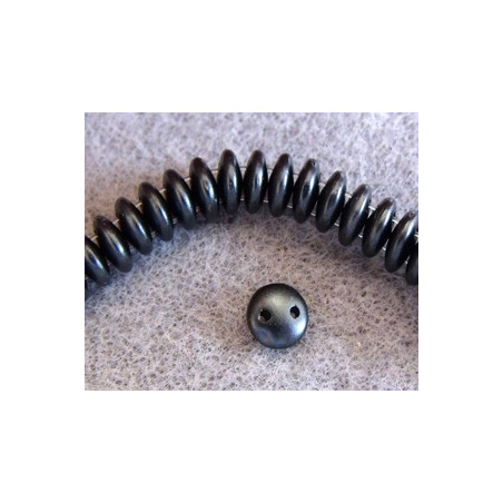 Perles Lentilles 6mm Pearl Coat - Charcoal (X 50 perles)  