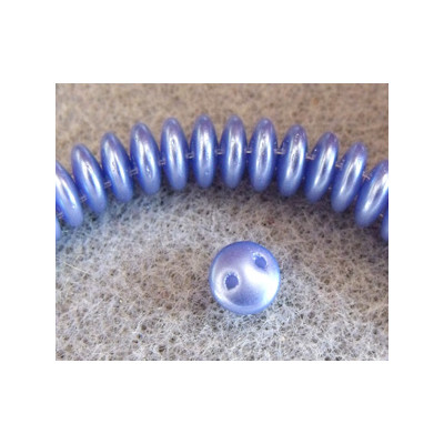 Perles Lentilles 6mm Pearl Coat - Baby Blue (X 50 perles) 