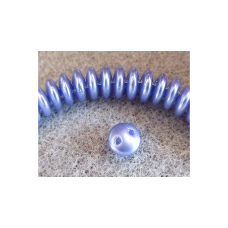 Perles Lentilles 6mm Pearl Coat - Baby Blue (X 50 perles) 