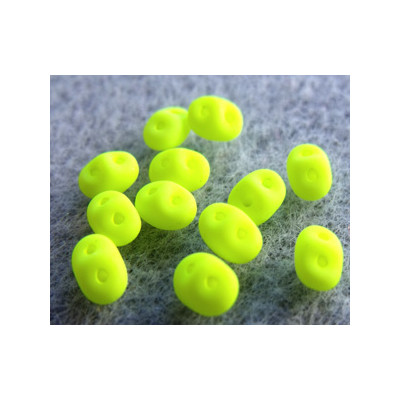 Perles Super Duo 2,5X5mm Yellow Néon Mat (x 10gr env.) Perles Super Duo 2,5X5mm Yellow Néon Mat (x 10gr env.)