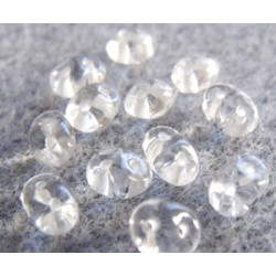 Perles Super Duo 2,5X5mm Crystal - Ligné White (x 10gr env.)
