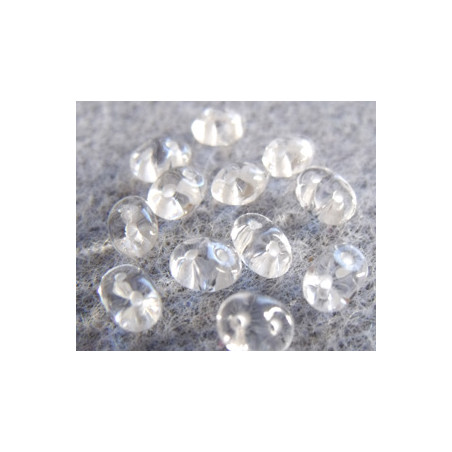 Perles Super Duo 2,5X5mm Crystal - Ligné White (x 10gr env.)