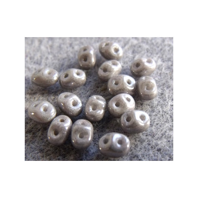 Perles Super Duo 2,5X5mm Grey Ceramique (x 10gr env.) 