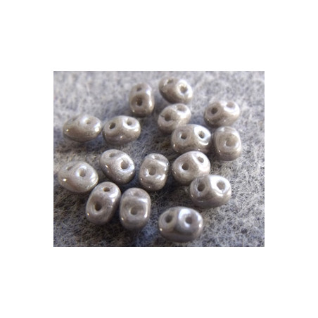 Perles Super Duo 2,5X5mm Grey Ceramique (x 10gr env.) 