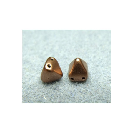 Perles Pyramides 6X6mm Alabaster Camel Gold(X10)