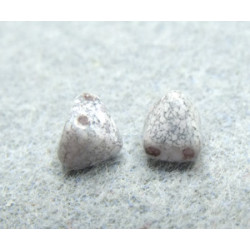 Perles Pyramides 6X6mm Alabaster Teracota Copper(X10)