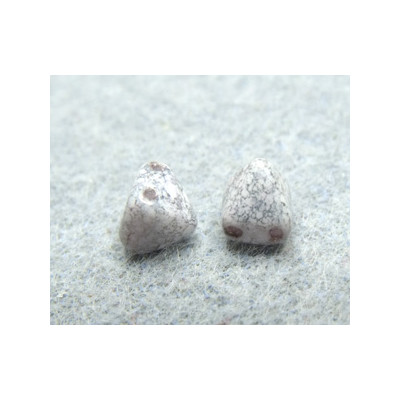 Perles Pyramides 6X6mm Alabaster Teracota Copper(X10)