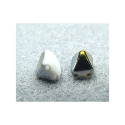 Perles Pyramides 6X6mm Alabaster Marea(X10) 