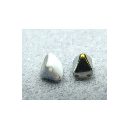 Perles Pyramides 6X6mm Alabaster Marea(X10) 