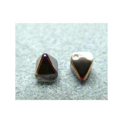 Perles Pyramides 6X6mm Alabaster Sliperit(X10) 