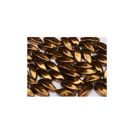 Perles Twist 6X12mm Jet Bronze (X10) 
